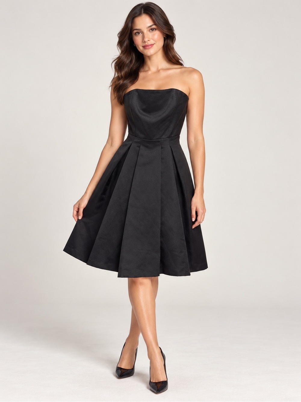 White House Black Market Black Sleeveless Fit & Flare Cocktail Dress Size 4